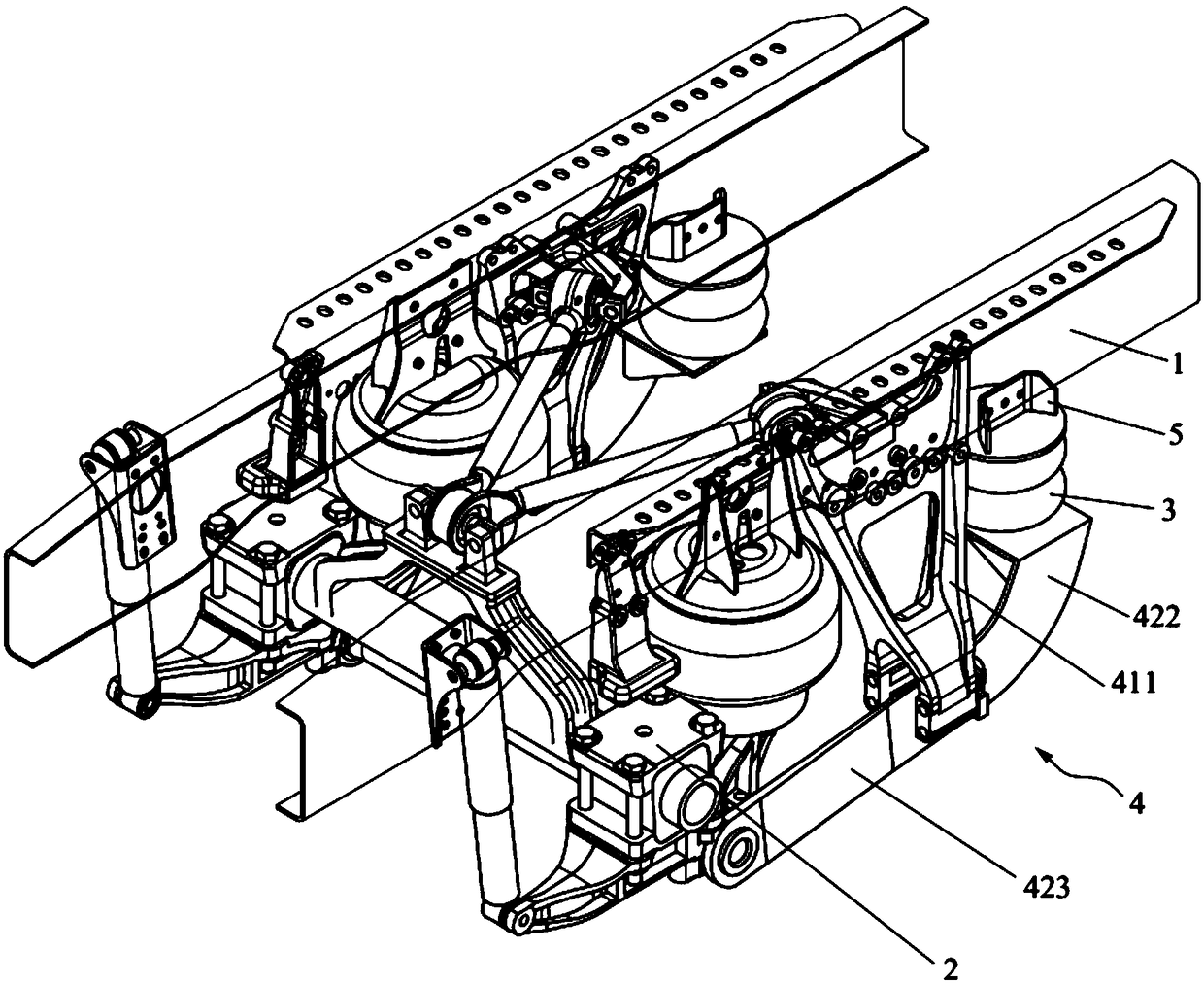 Lifting air suspension system and automobile