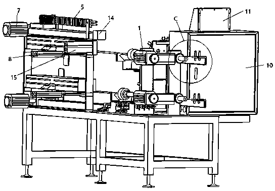 Branch bundling machine for Christmas tree branches