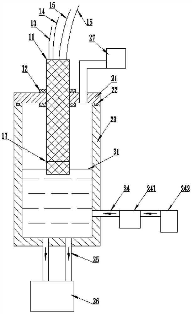 Ink storage device with interlocking type liquid level detection function and liquid level detection method