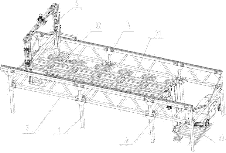 Overhead type 3D parking device