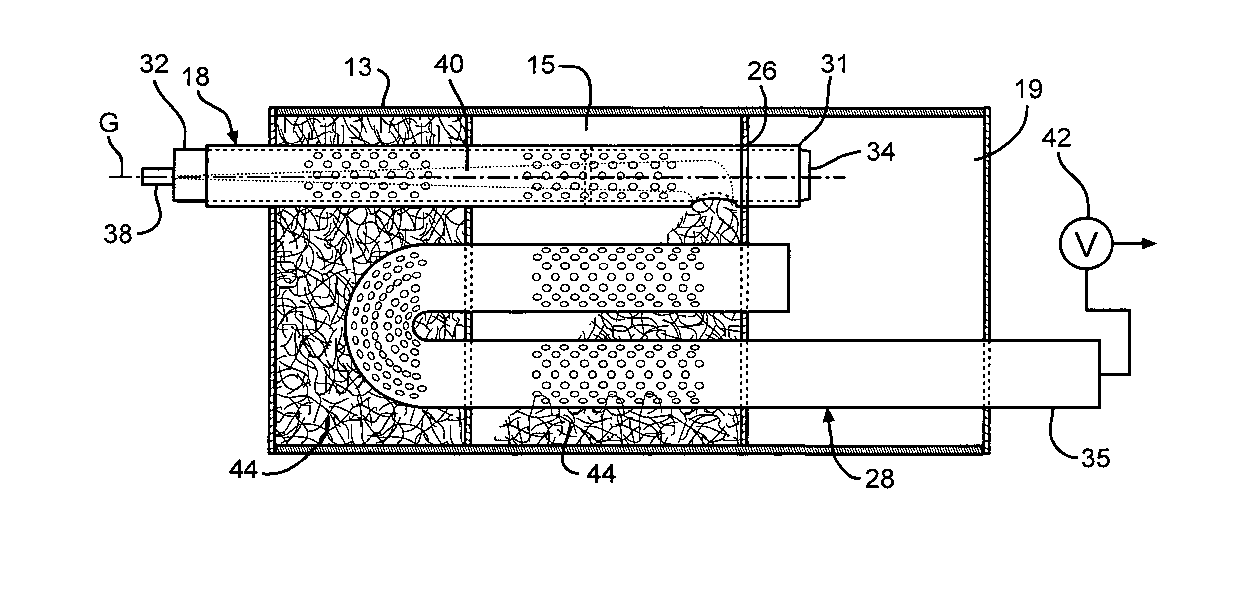 Method for filling a muffler cavity