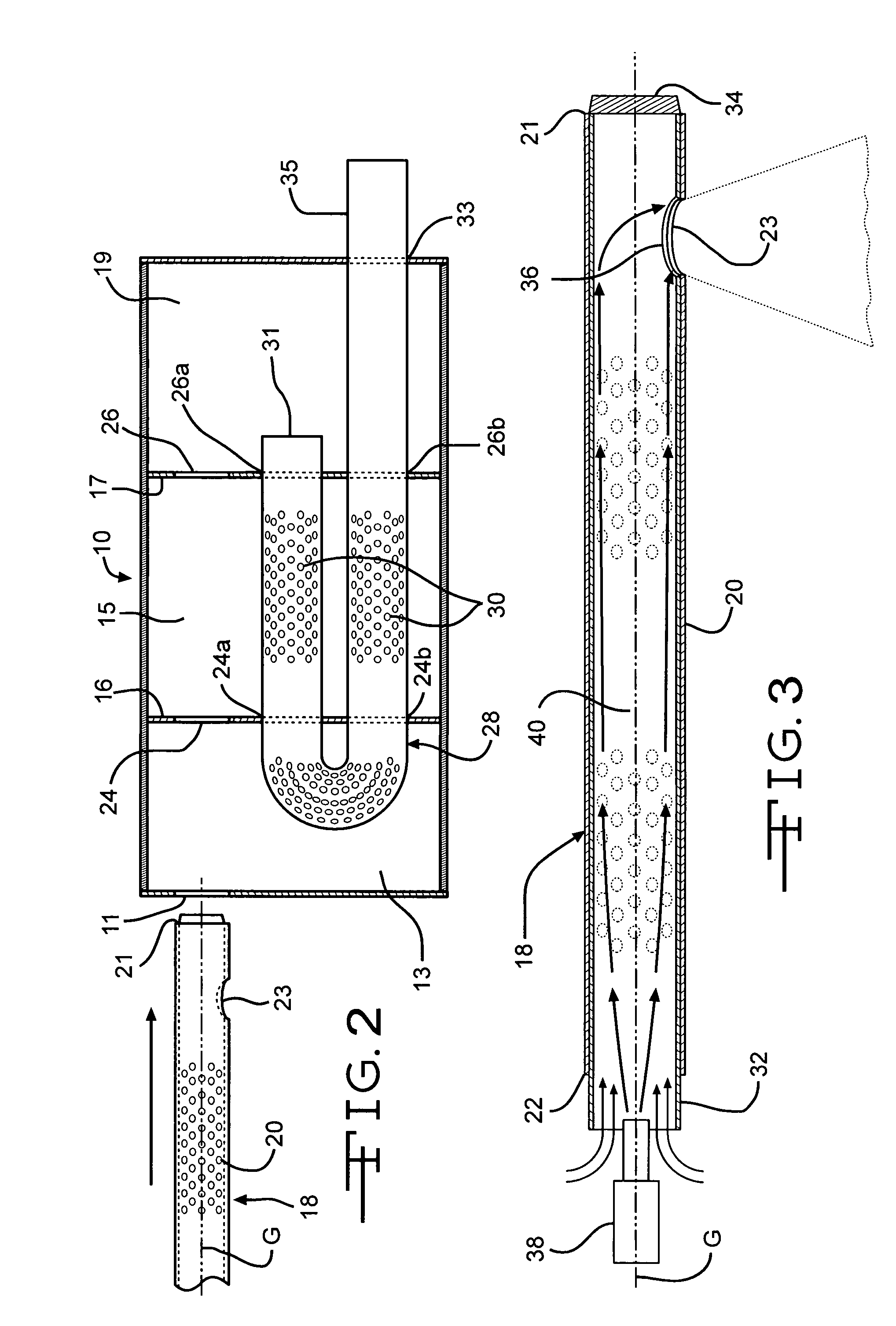 Method for filling a muffler cavity