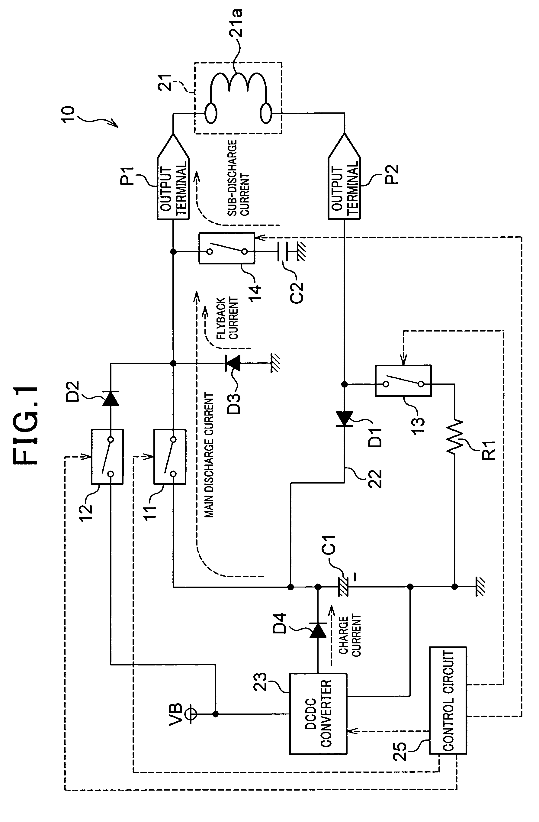 Drive of an electromagnetic valve with a coil by supplying high voltage from a discharging capacitor to the coil