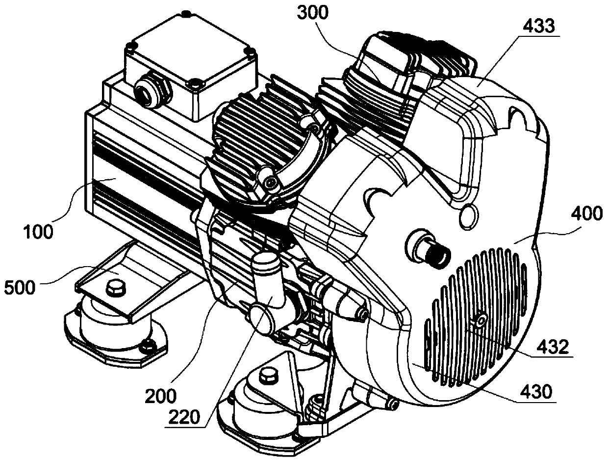 Oil-free air compressor for automobile