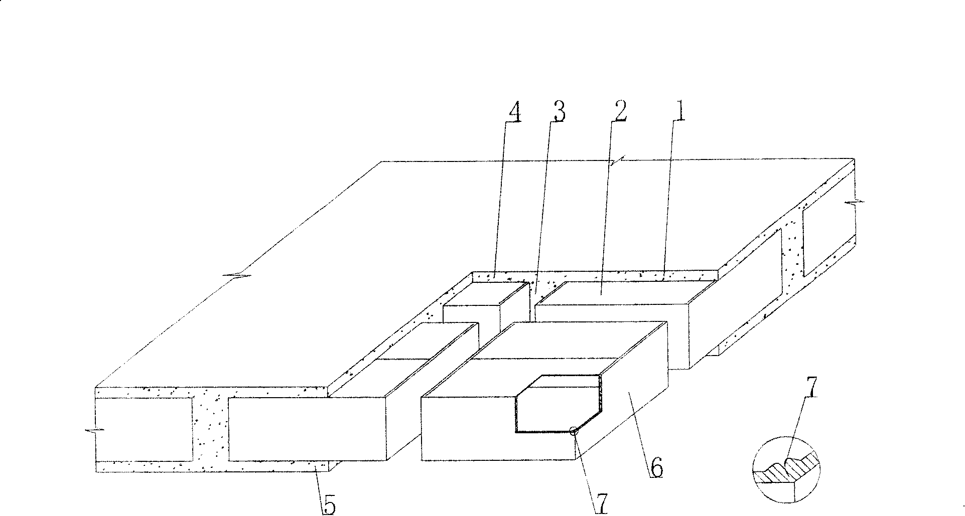 In situ casting hollow panel