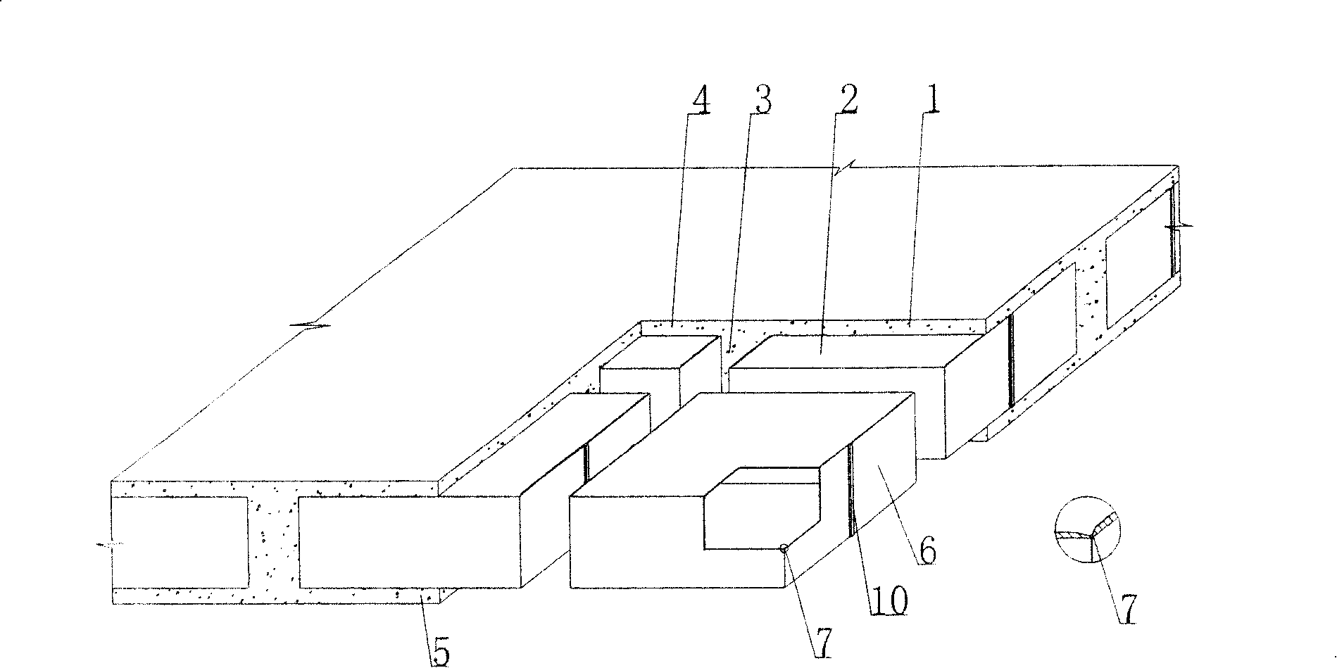 In situ casting hollow panel