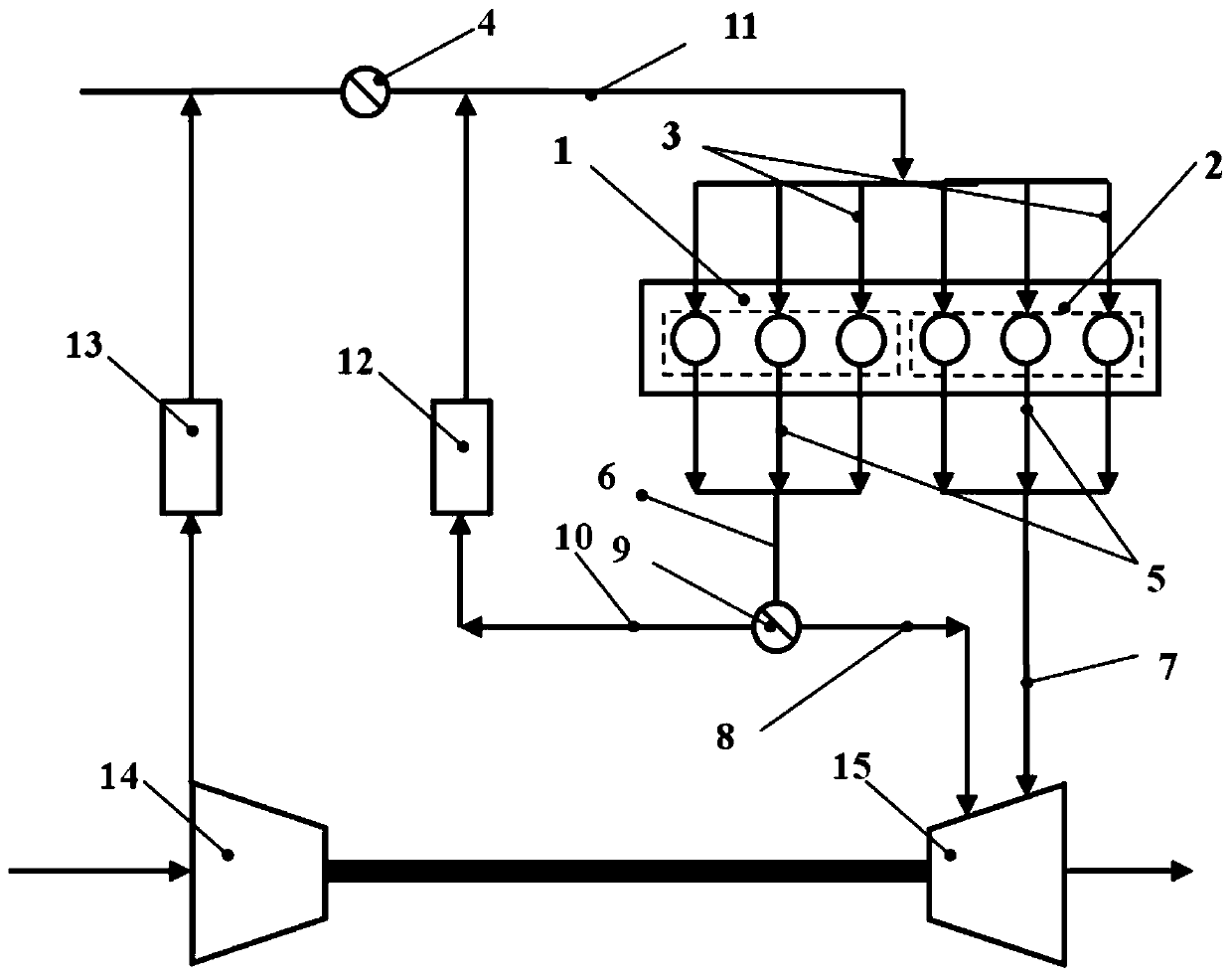 Exhaust gas heating system of internal combustion engine