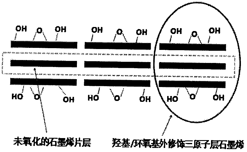 Preparation method of high-conductivity hydroxyl/epoxy group externally modified graphene transparent conductive film