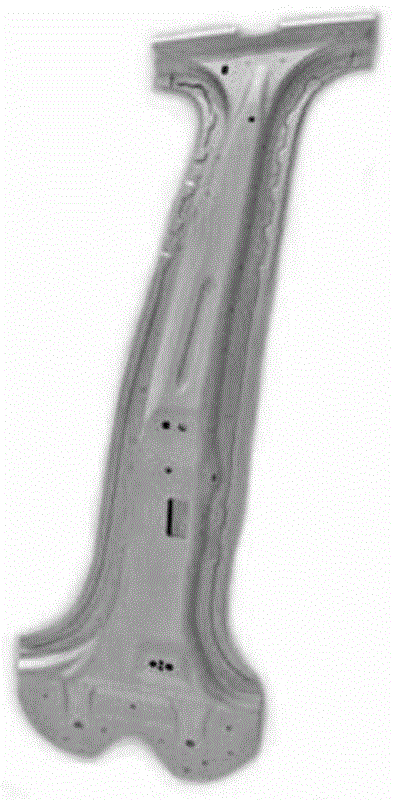 A stamping device and stamping method for an aluminum plate for a vehicle