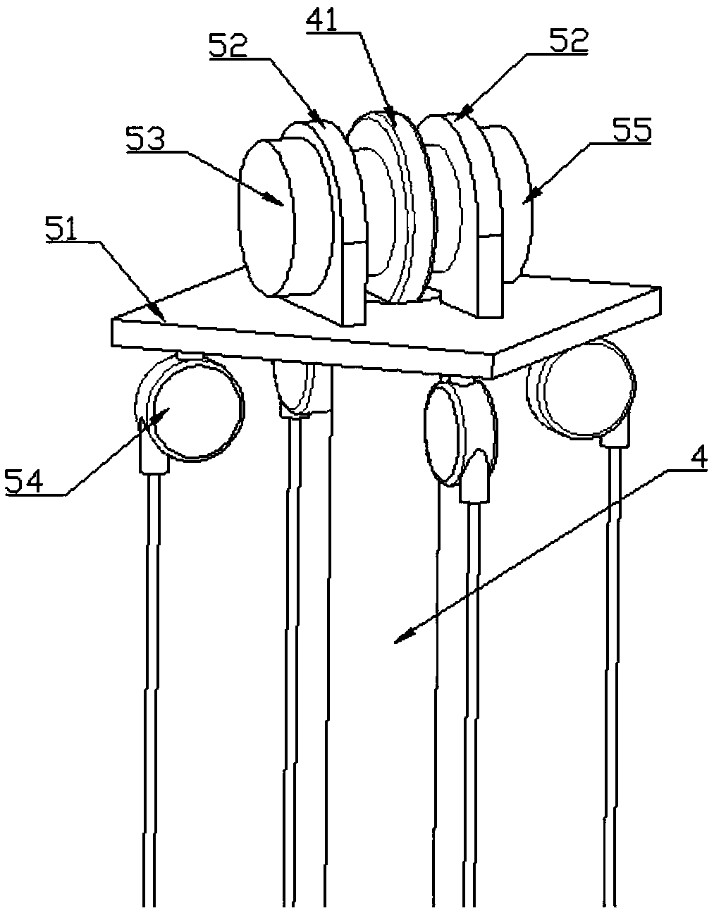 Control rod processing device for surfacing treatment