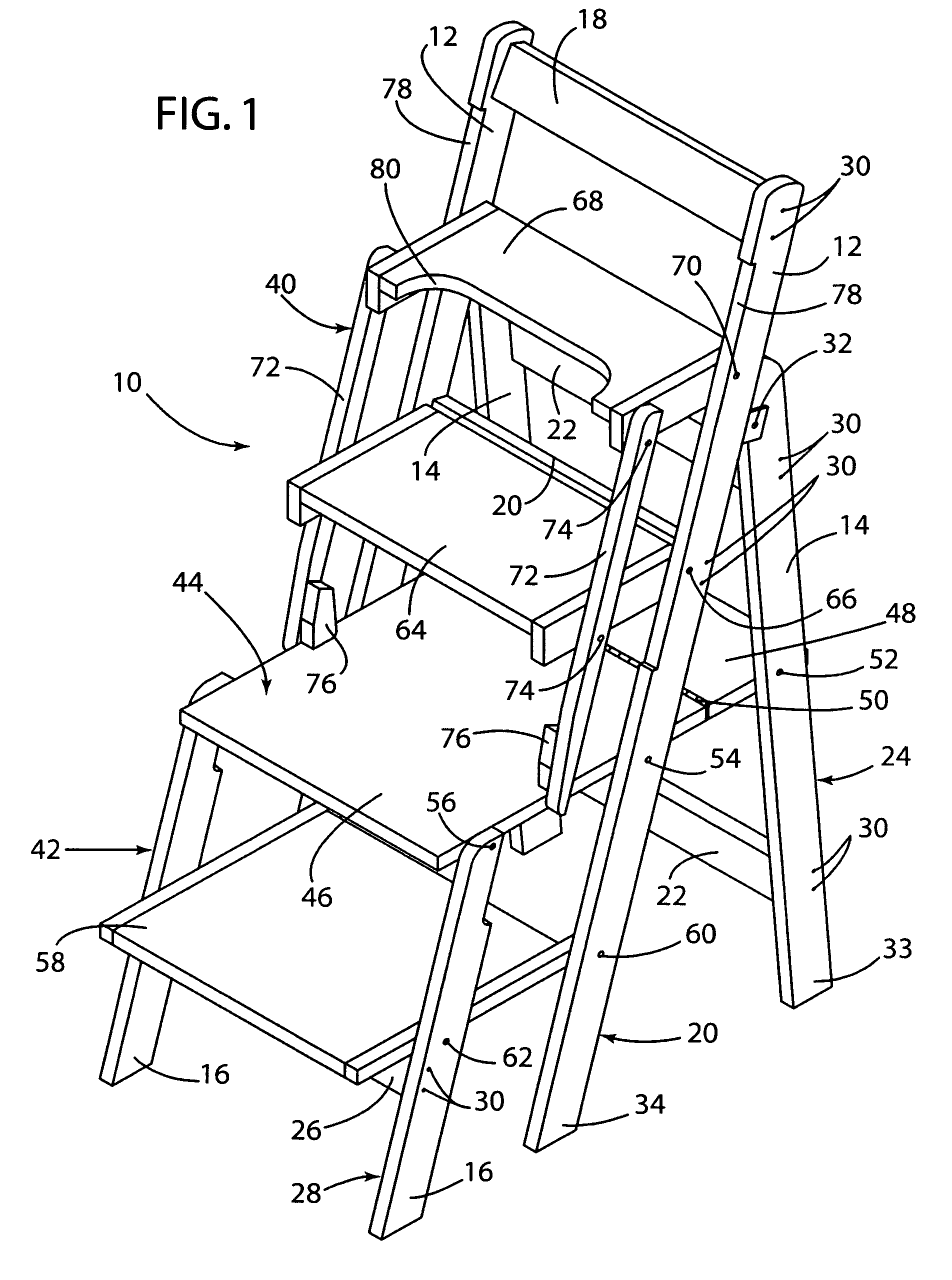 Foldable chair and ladder combination