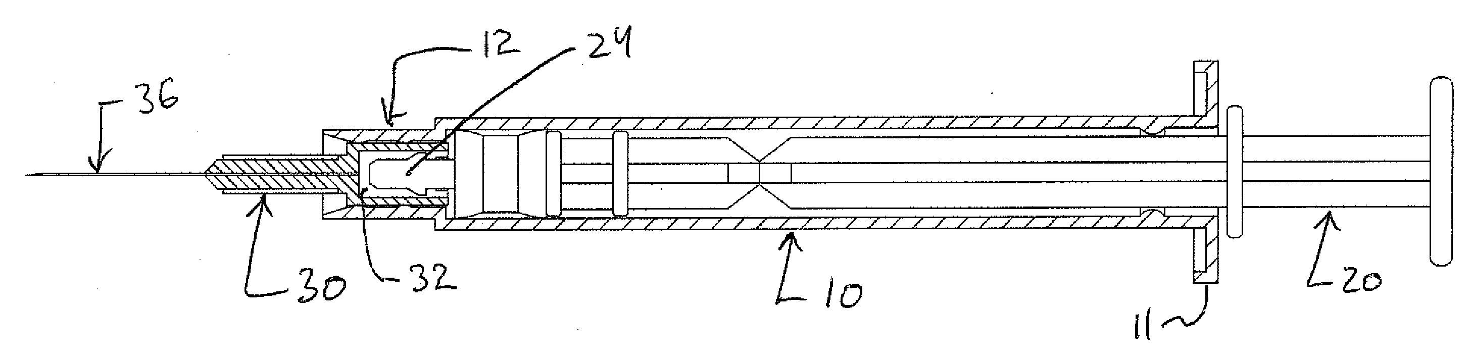 Syringe with retractable needle support