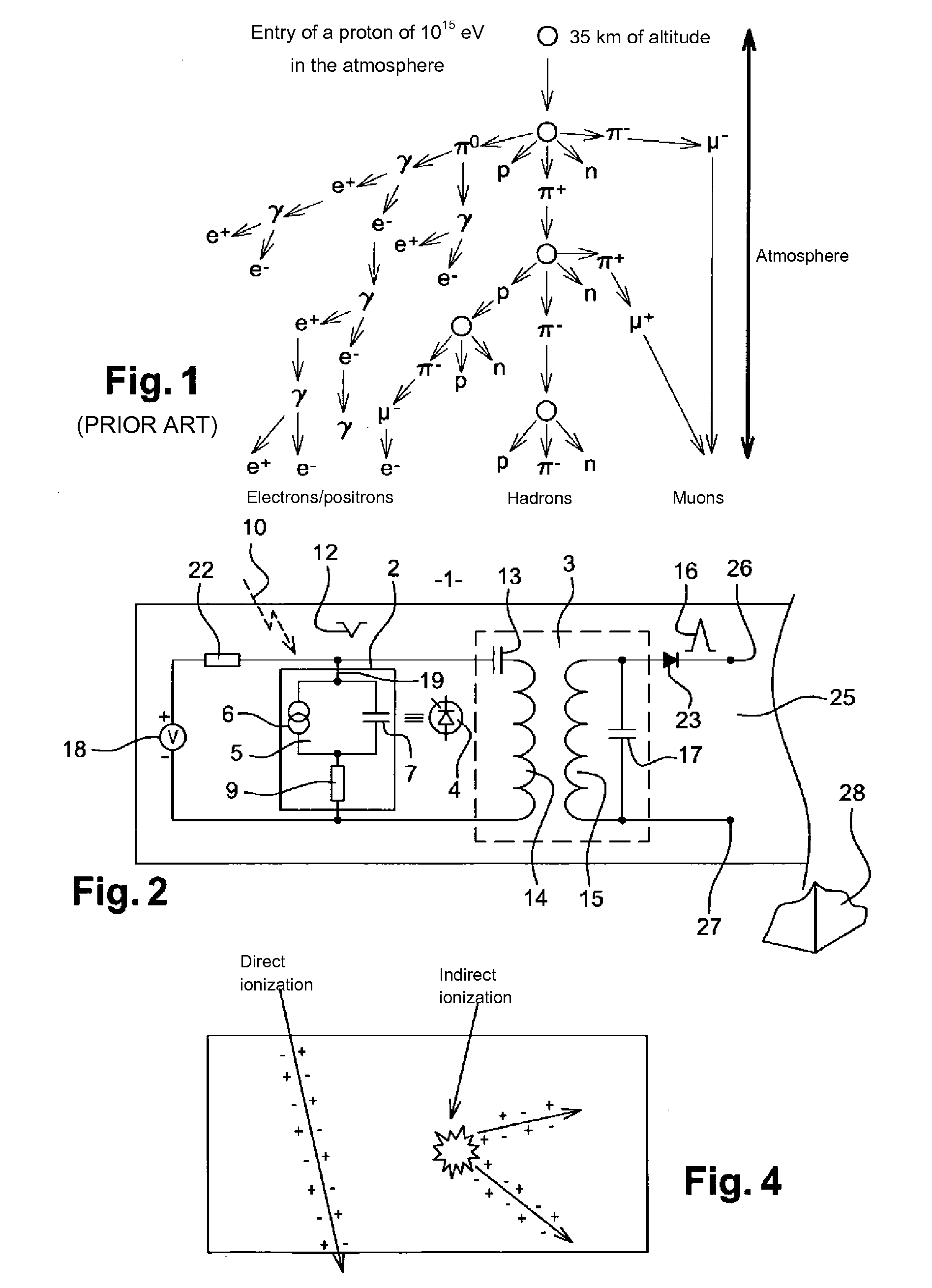 Electric generator excited by ionizing radiations