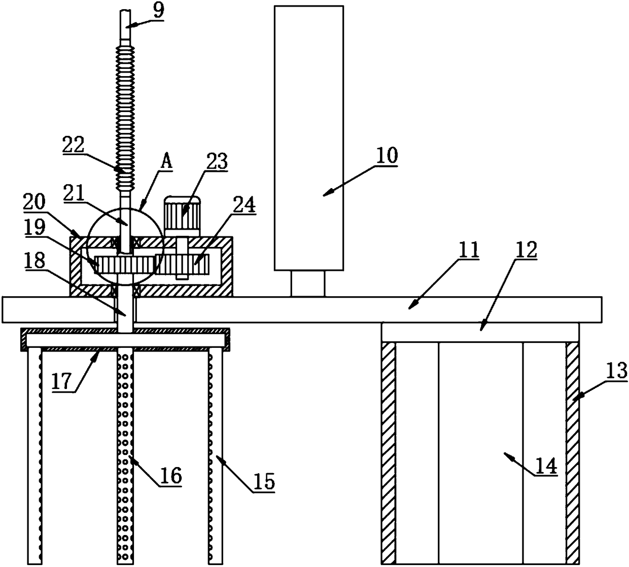 Motor shell painting and drying device