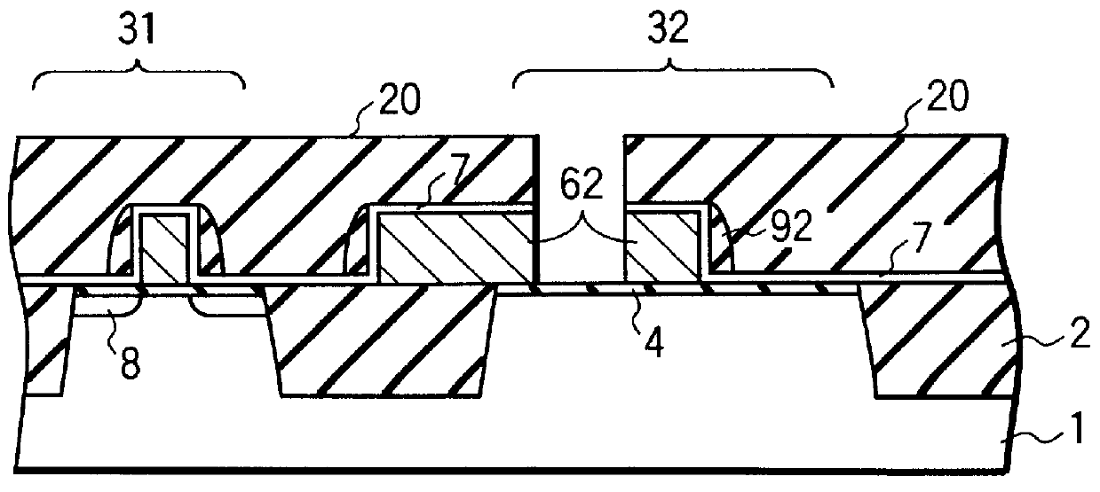 Method of forming a semiconductor device comprising a dummy polysilicon gate electrode short-circuited to a dummy element region in a substrate