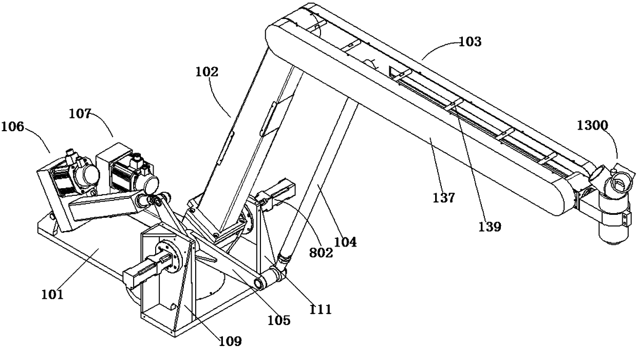 Electrically-controlled tail-end-steerable mechanical arm