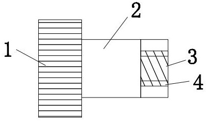 Embossing wheel connecting structure