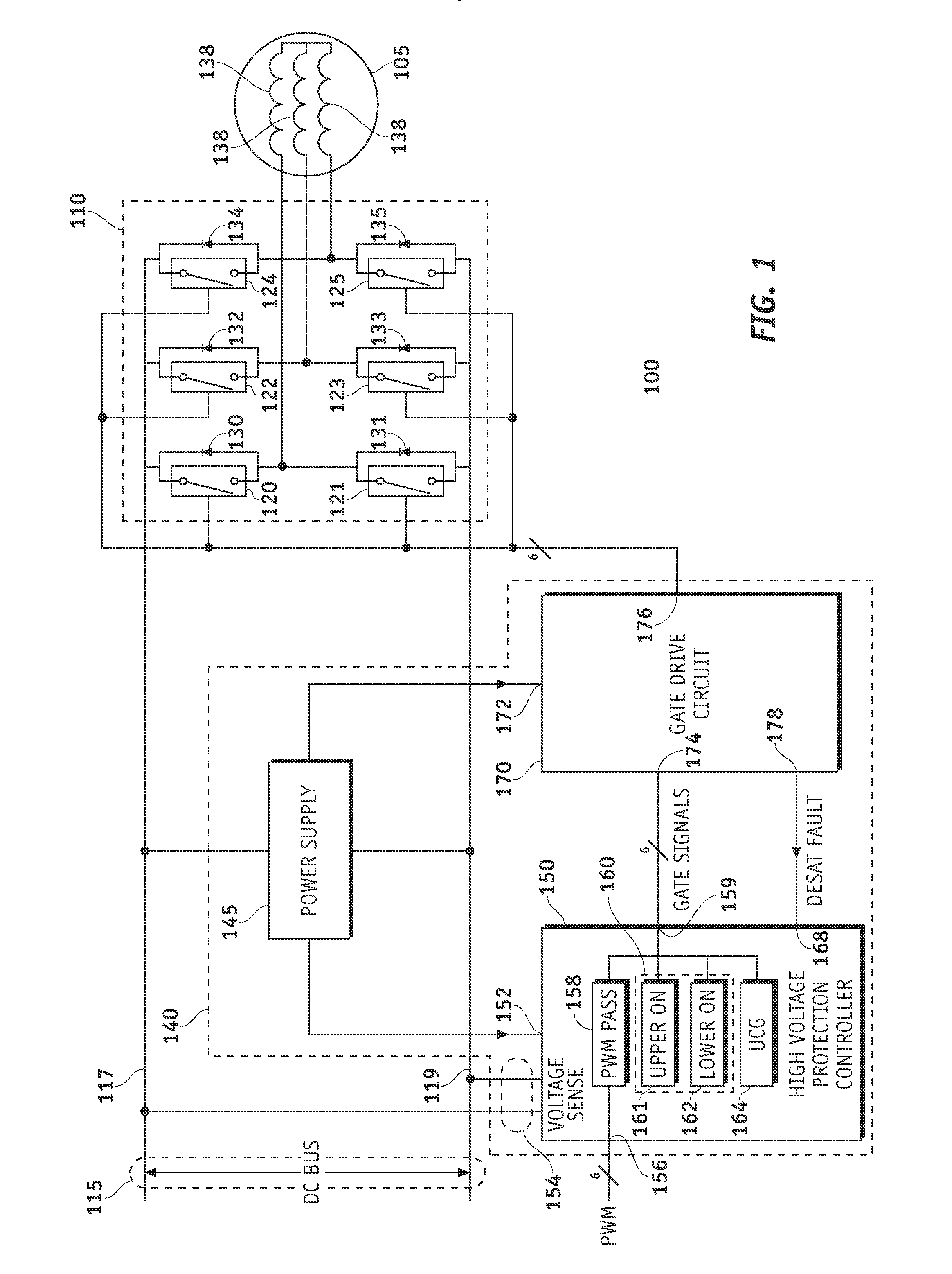 Protection for permanent magnet motor control circuits