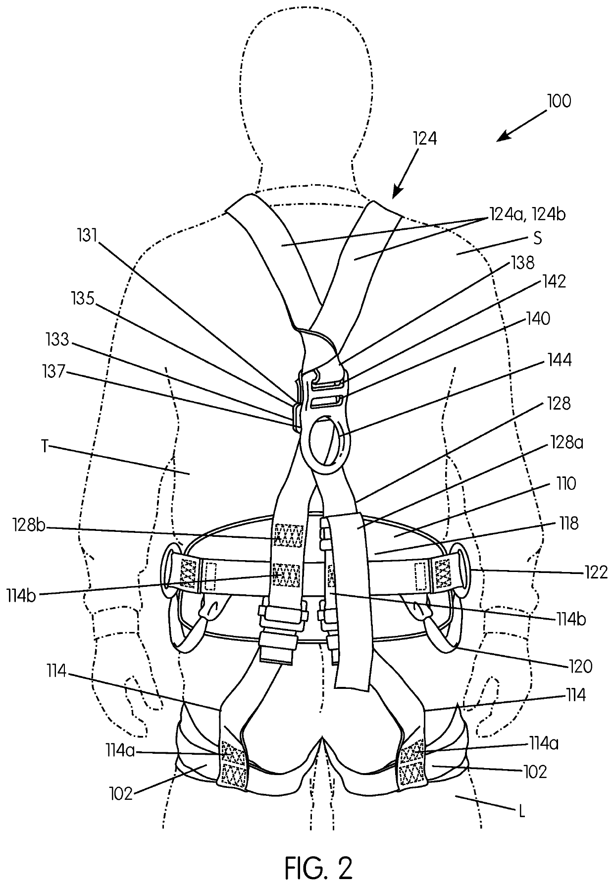 Harness with structural tear tape