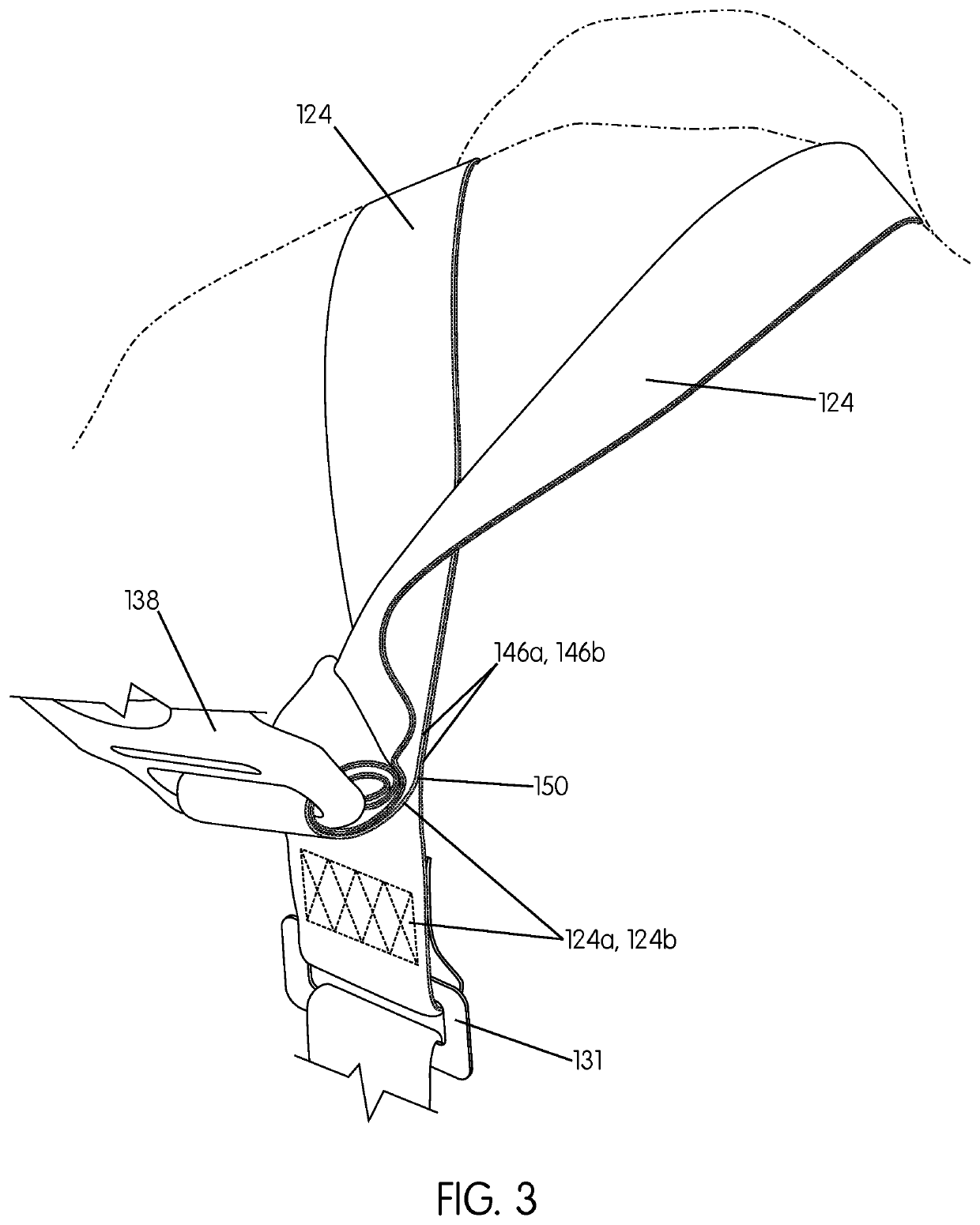 Harness with structural tear tape