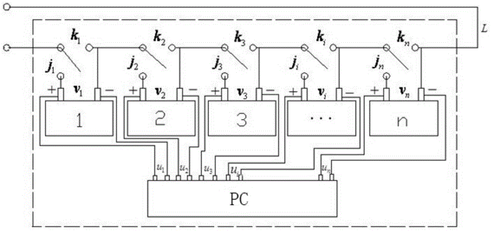 Storage battery serial bus apparatus and charge and discharge control method