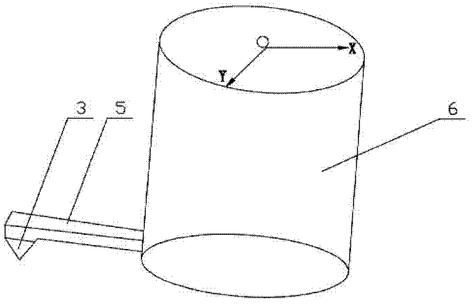 Method for millimeter-sized micro nanostructure nano carving and processing through adopting antifrictional metal (AFM) needle