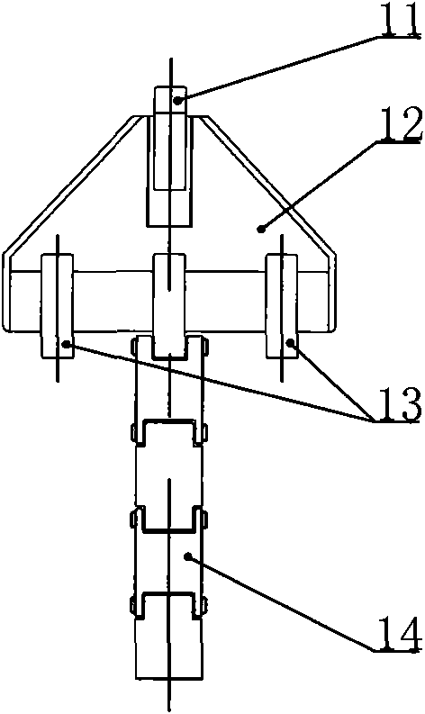 Asymmetric traction plate and matching line release pulley for one-pull-three tension line release