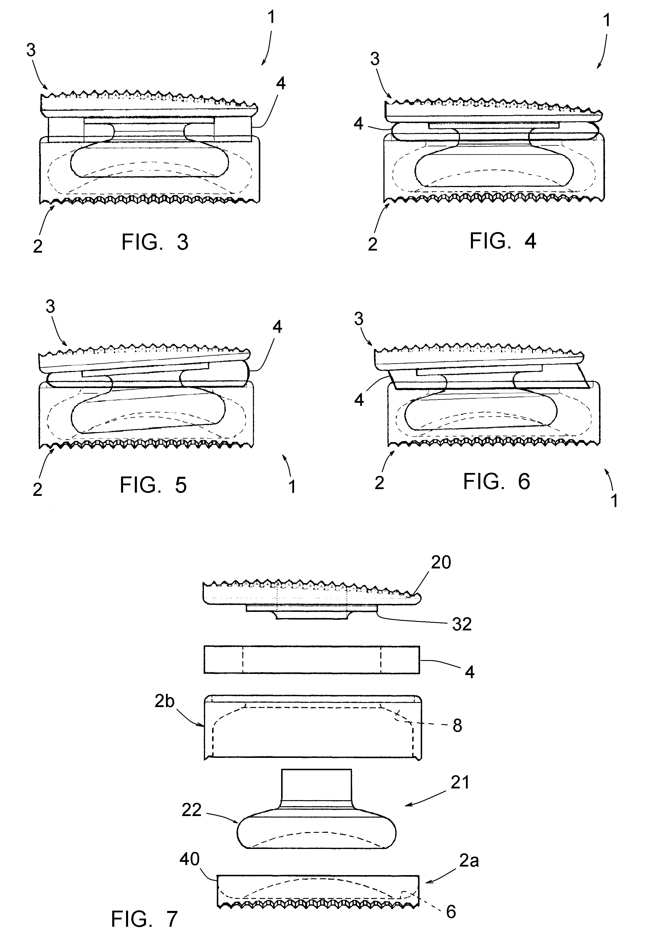 Vertebral disc prosthesis, notably for cervical vertebrae