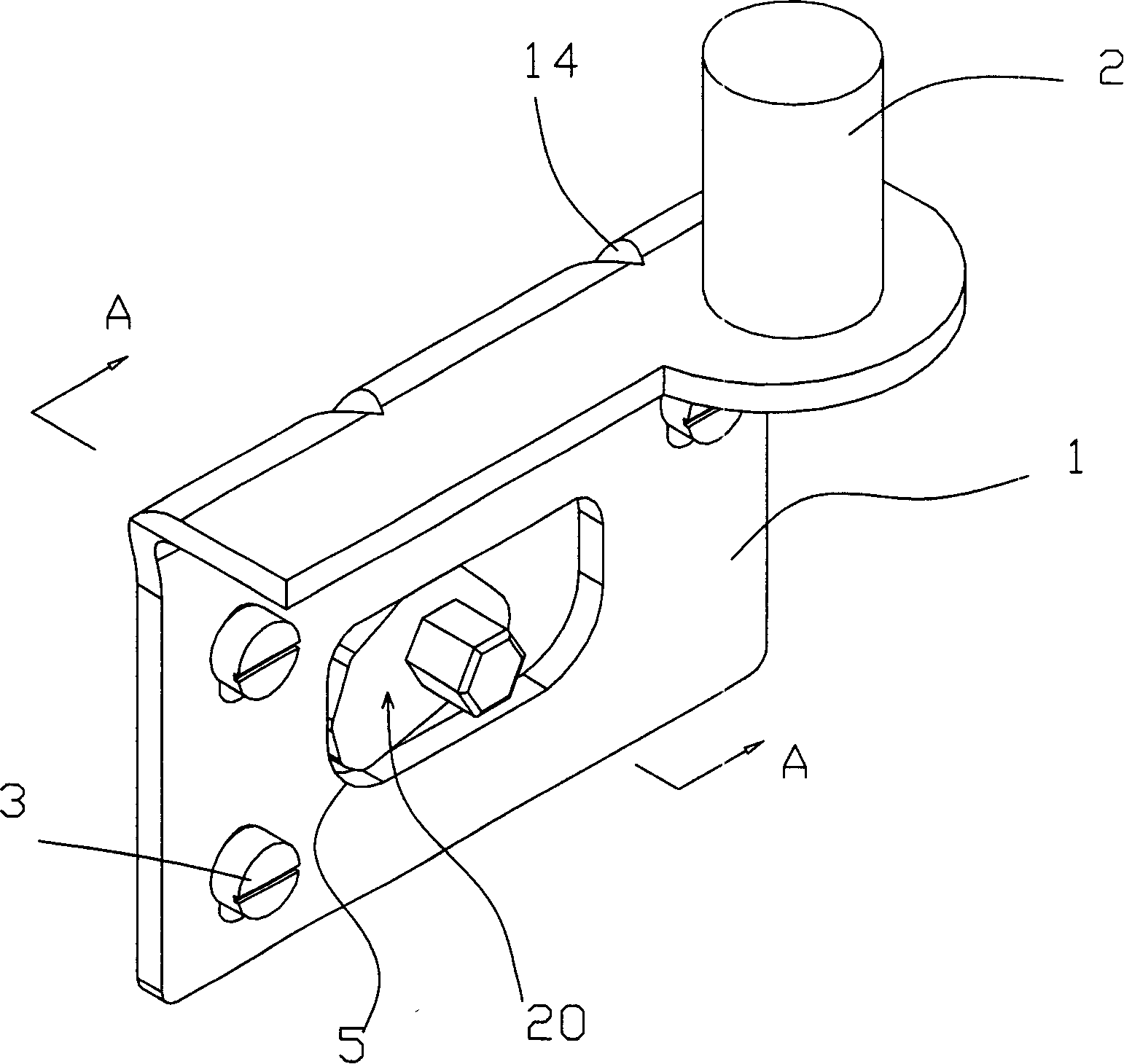 Height adjustable lower hinge used for refrigerator