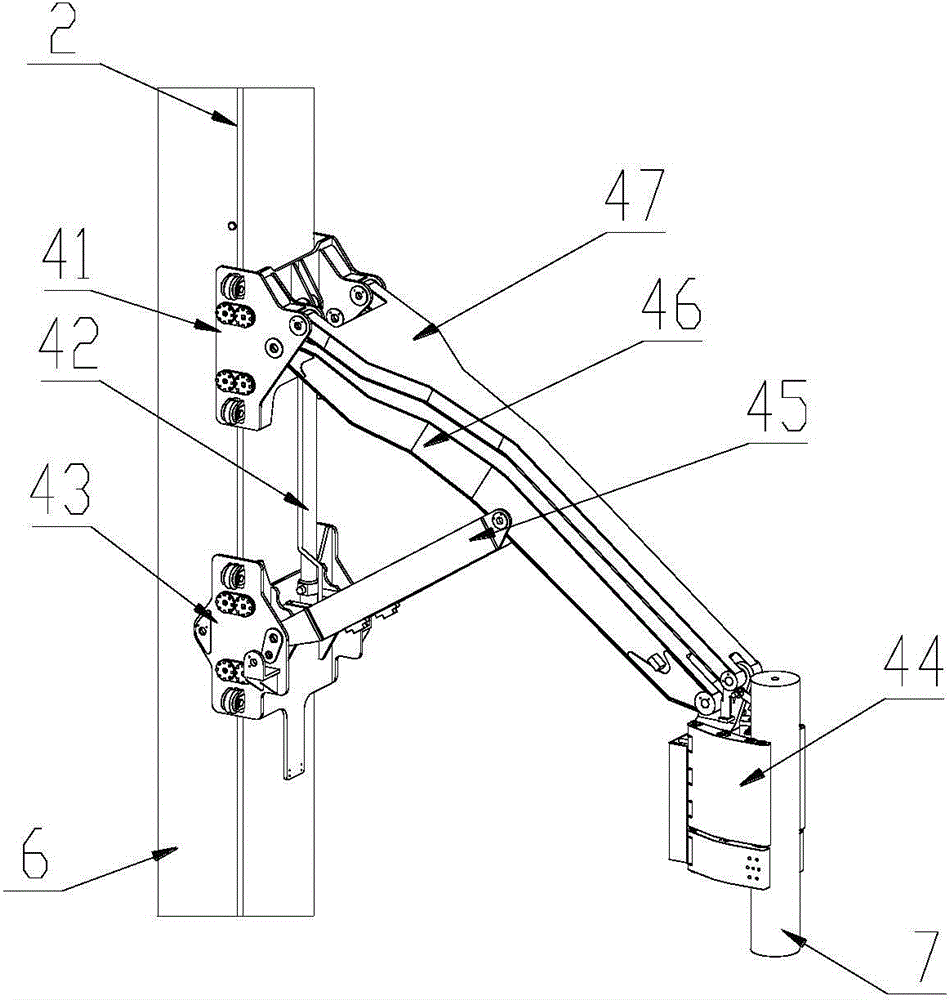 Pipe tool transportation mechanical arm