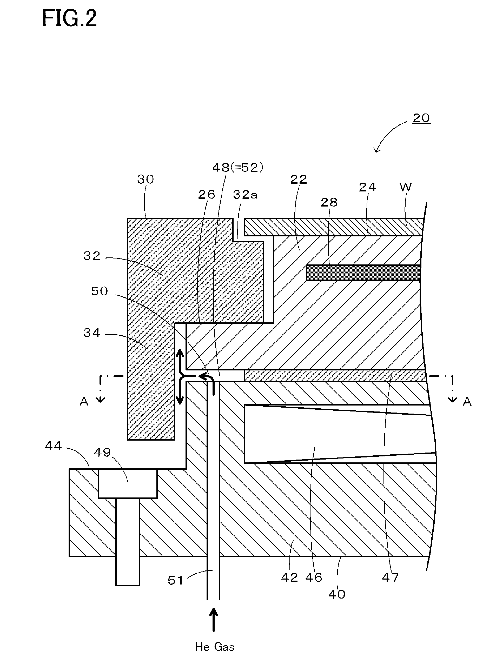 Wafer support device and component used for the same