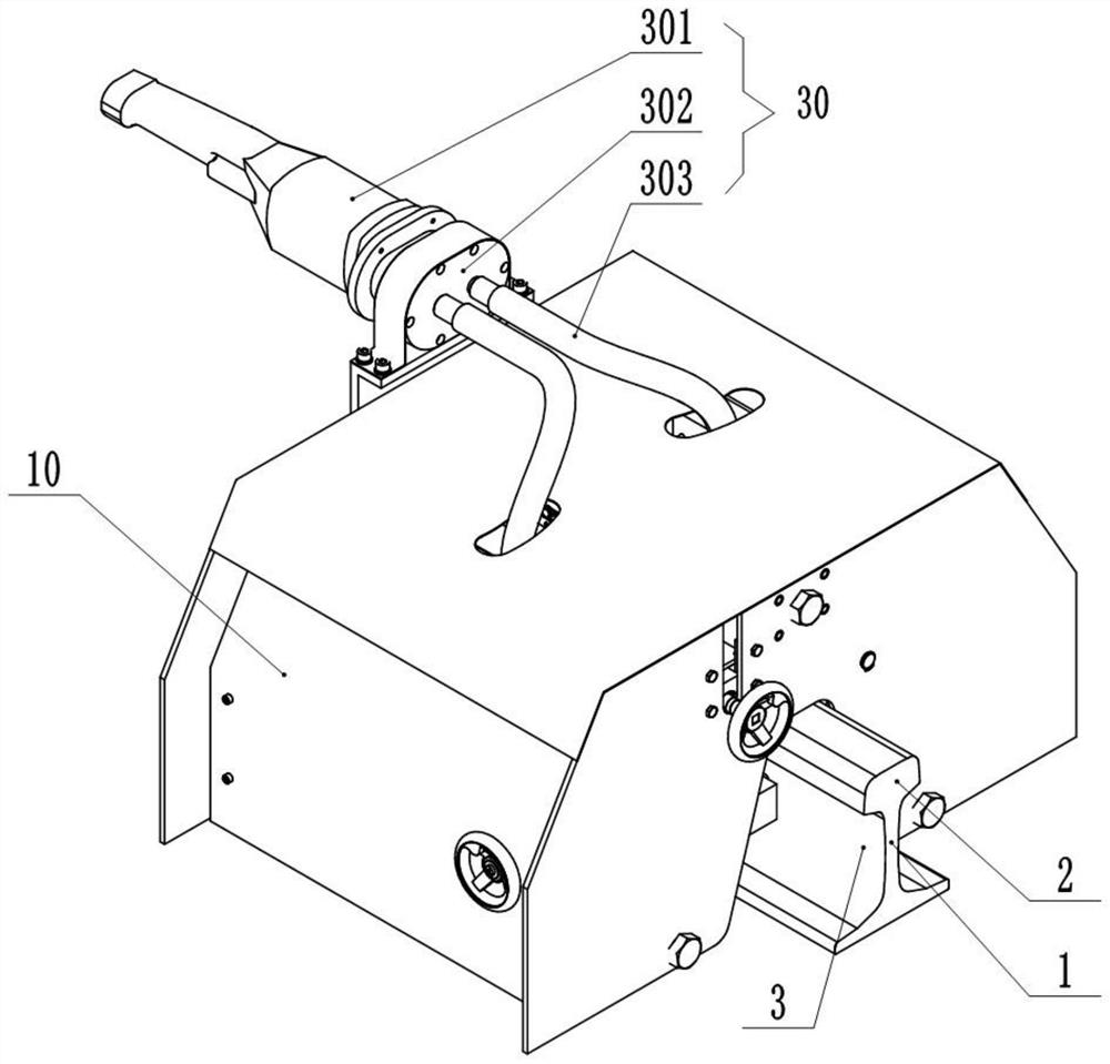 Automatic walking rail web derusting machine with guiding function and adjustable compensation abrasion loss