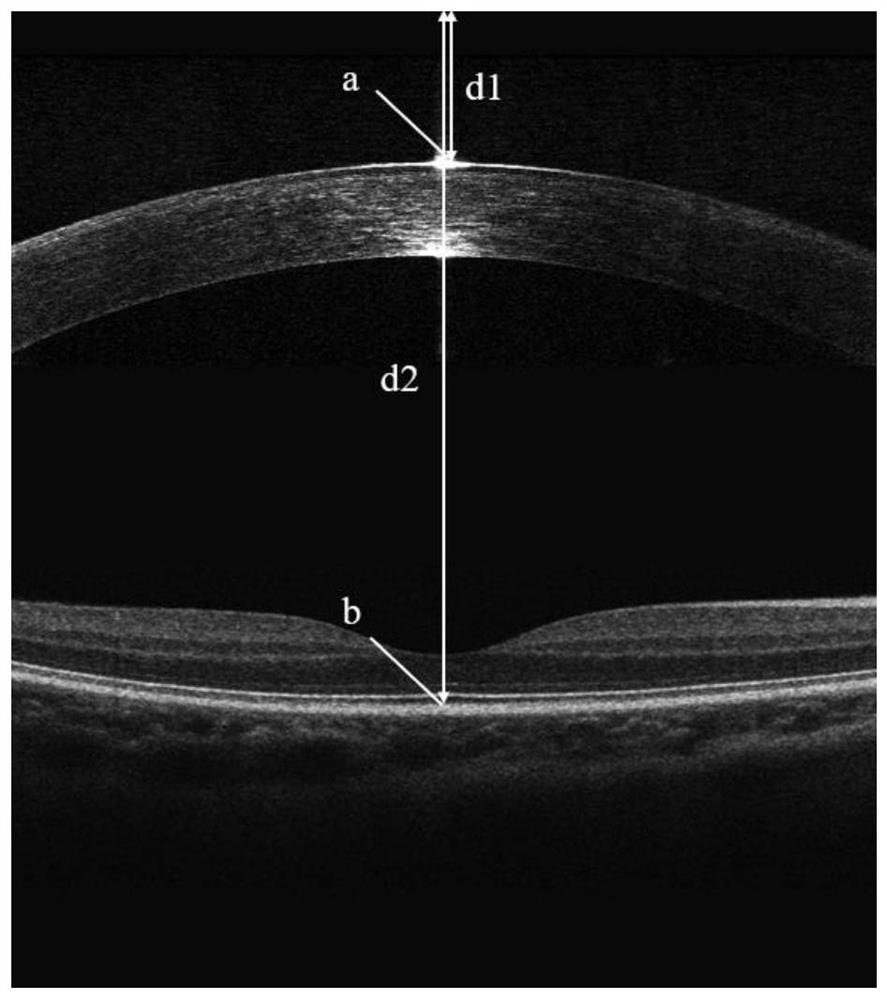 A method and device for measuring eye axis based on oct