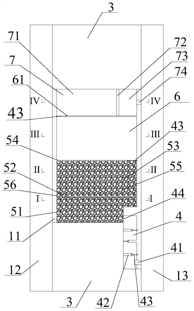 Connection roadway type underground transfer sewage treatment system and construction method thereof