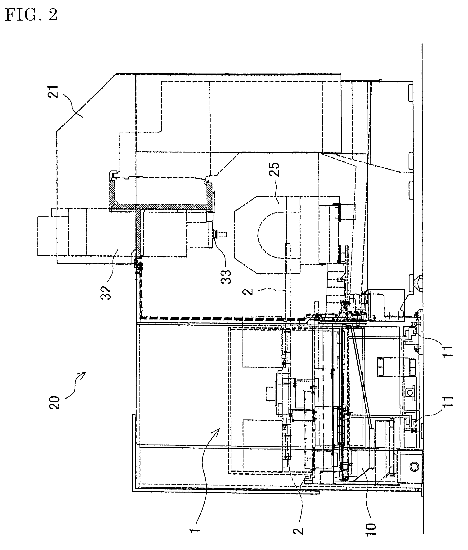 Pallet exchanging device