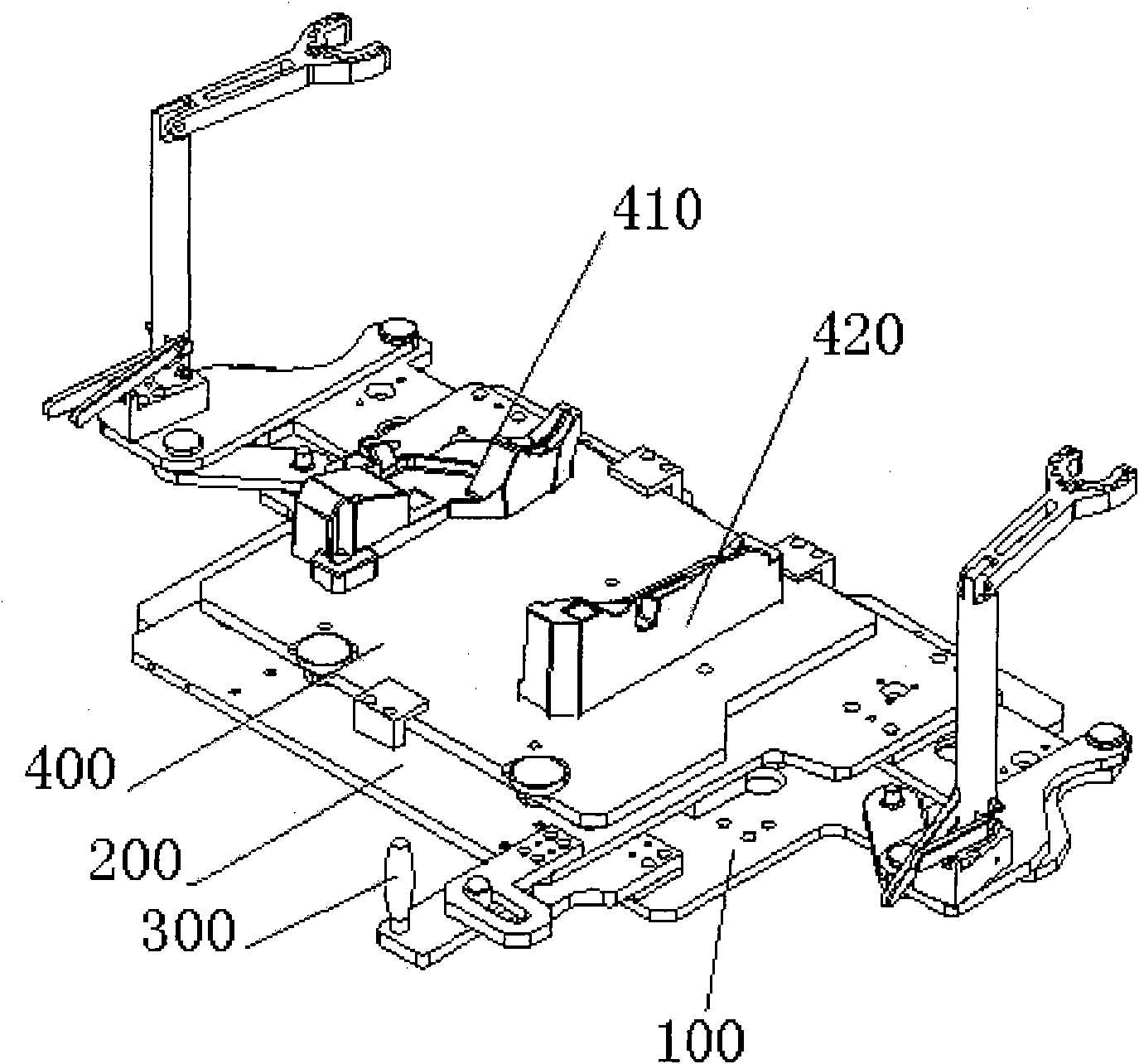 Rapid positioning platform based on collinear flexible assembly of a plurality of power assemblies