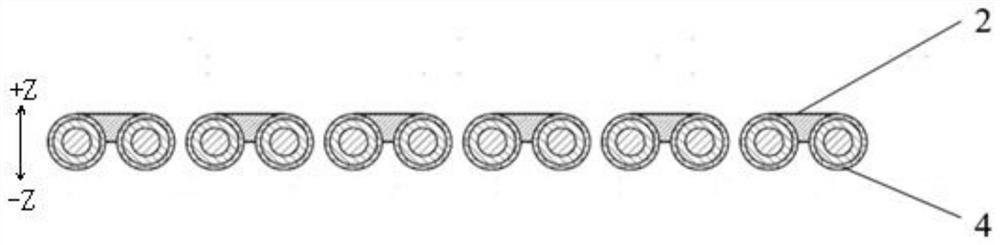 Forming method of flexible optical fiber ribbon and dispensing equipment for implementing forming method