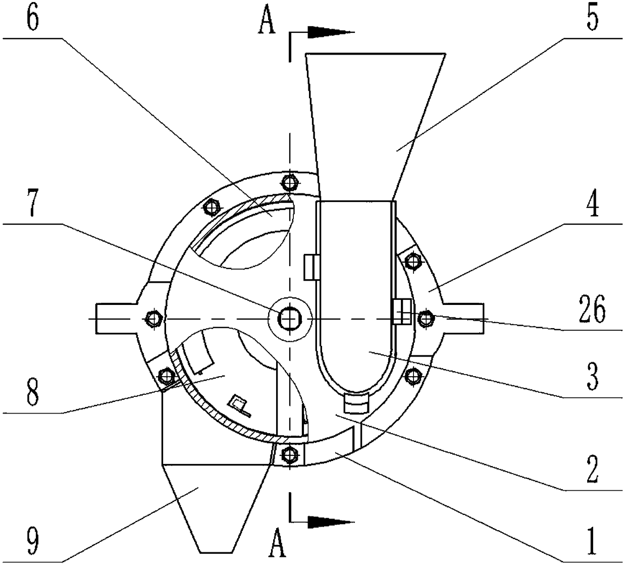 Double-cavity chute seed-protection type rice precision hole seeding metering device