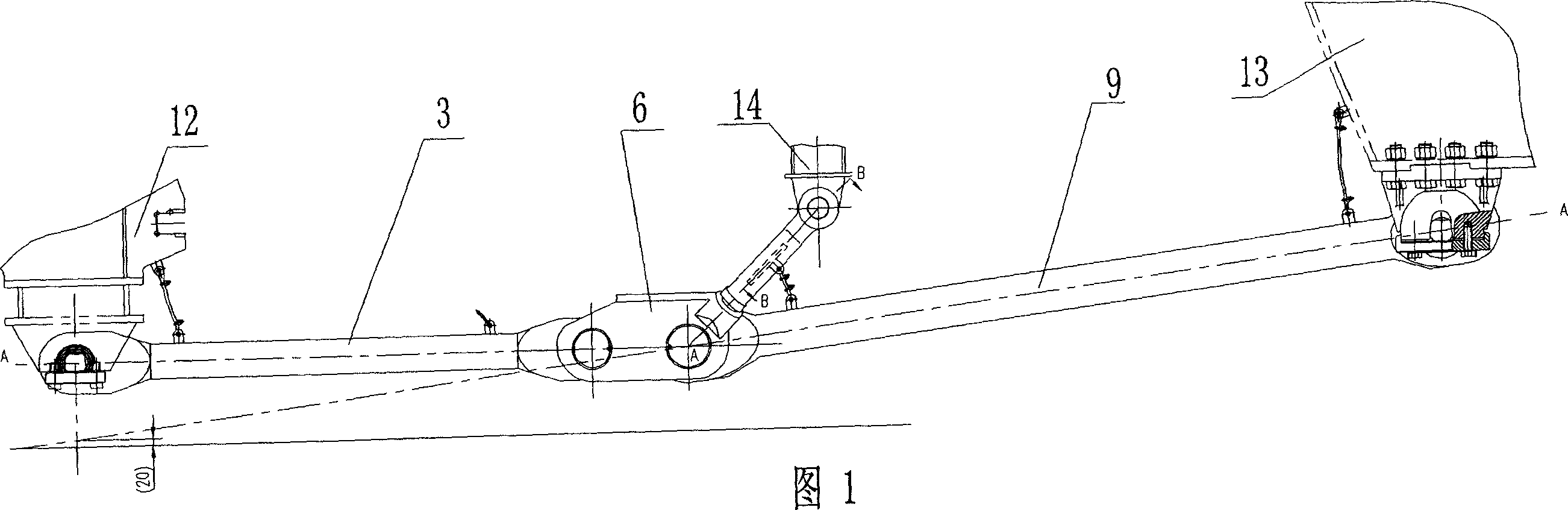 Composition type draw gear of locomotive