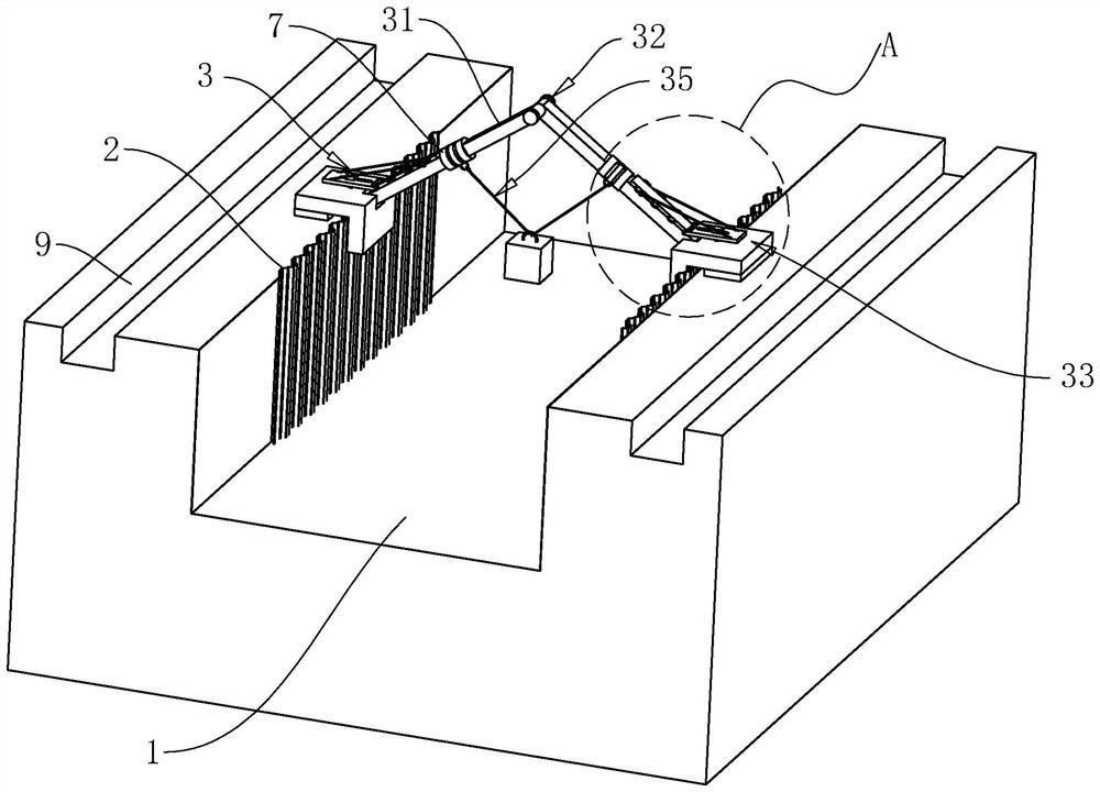 The support structure and construction method of foundation pit of comprehensive pipe gallery