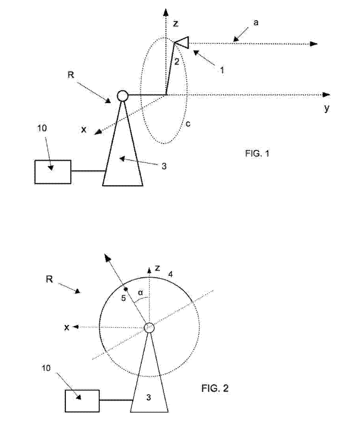 Interferometric radar with rotating antenna