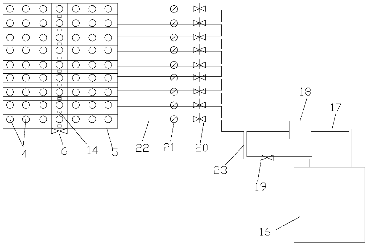 Indoor simulation test device for subgrade slope scour