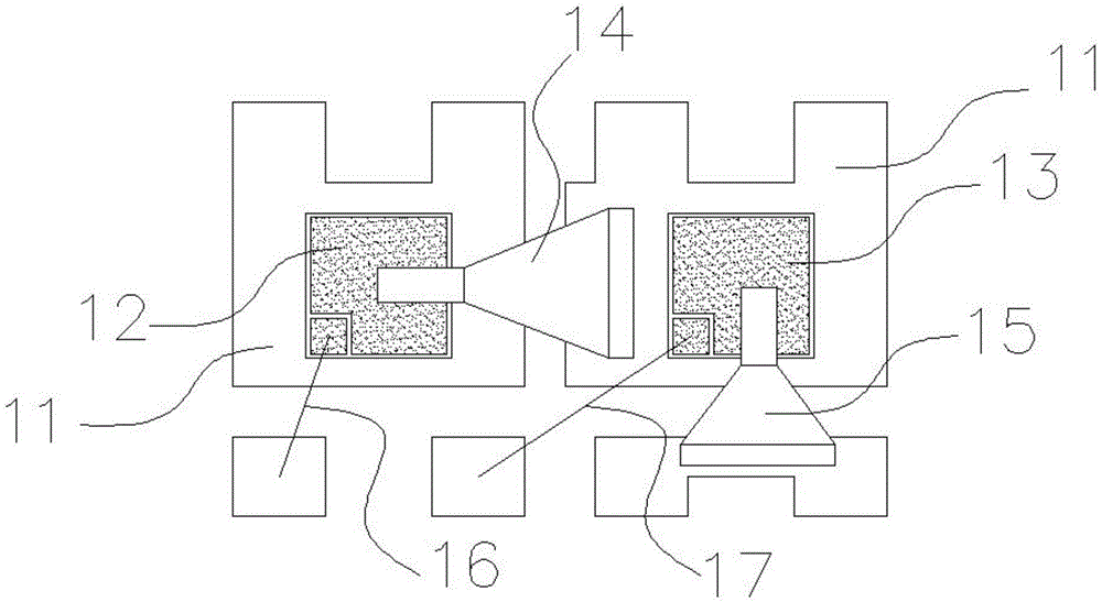 Multi-chip multi-matching tiled sandwiched core package structure with partial framework exposed and process method of structure