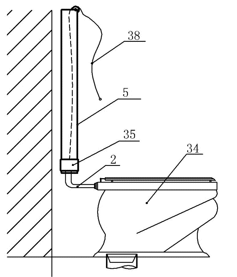 Household wastewater recycling device