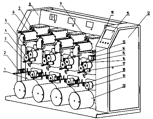 Full-automatic sewing thread precise stretching and shaping bobbin winder and application method thereof