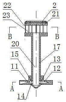 A double-rotating jet-flushing device for spud shoe lifting on an offshore drilling platform