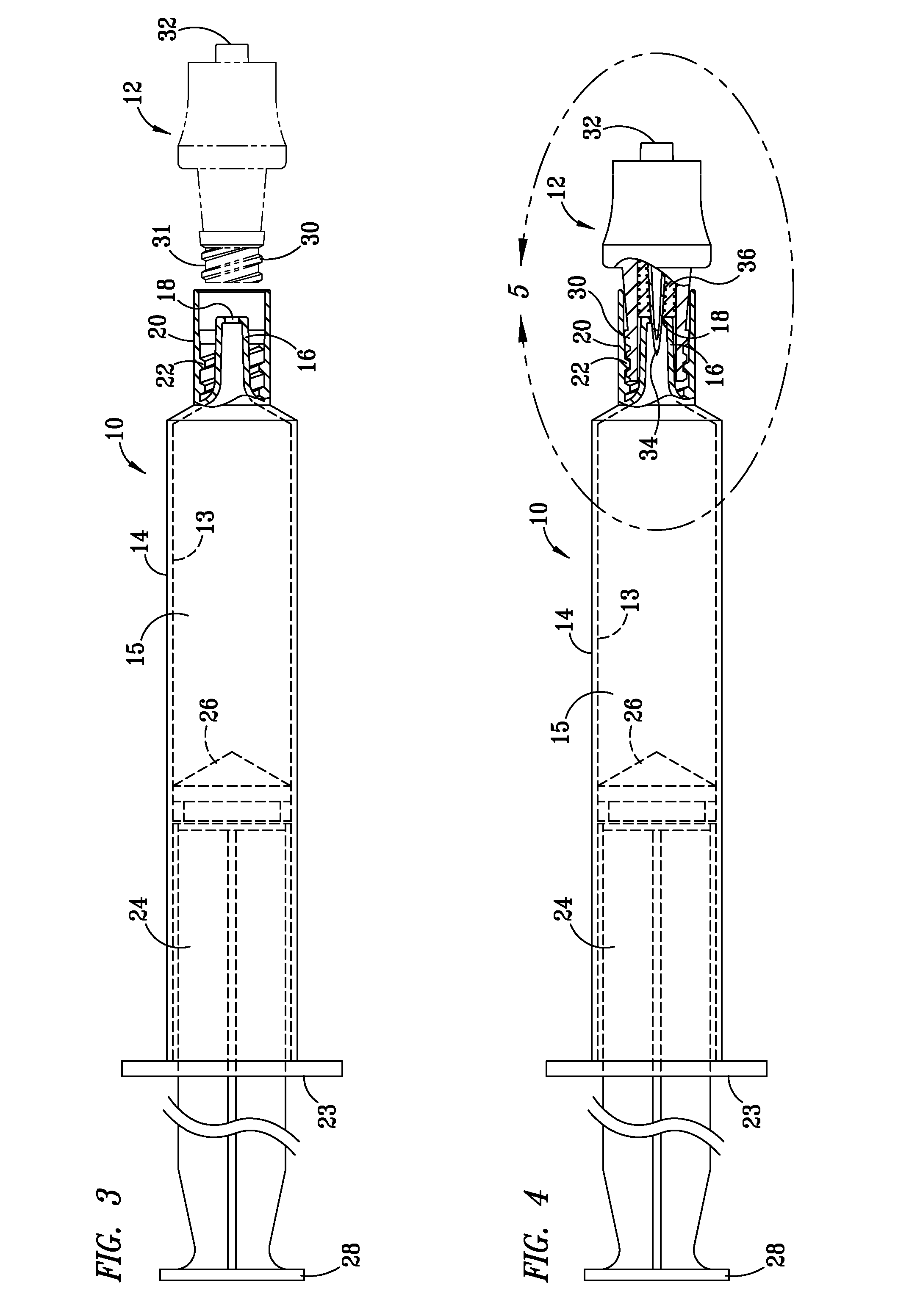 Syringe with Recessed Nose for Use with Frontal Attachments