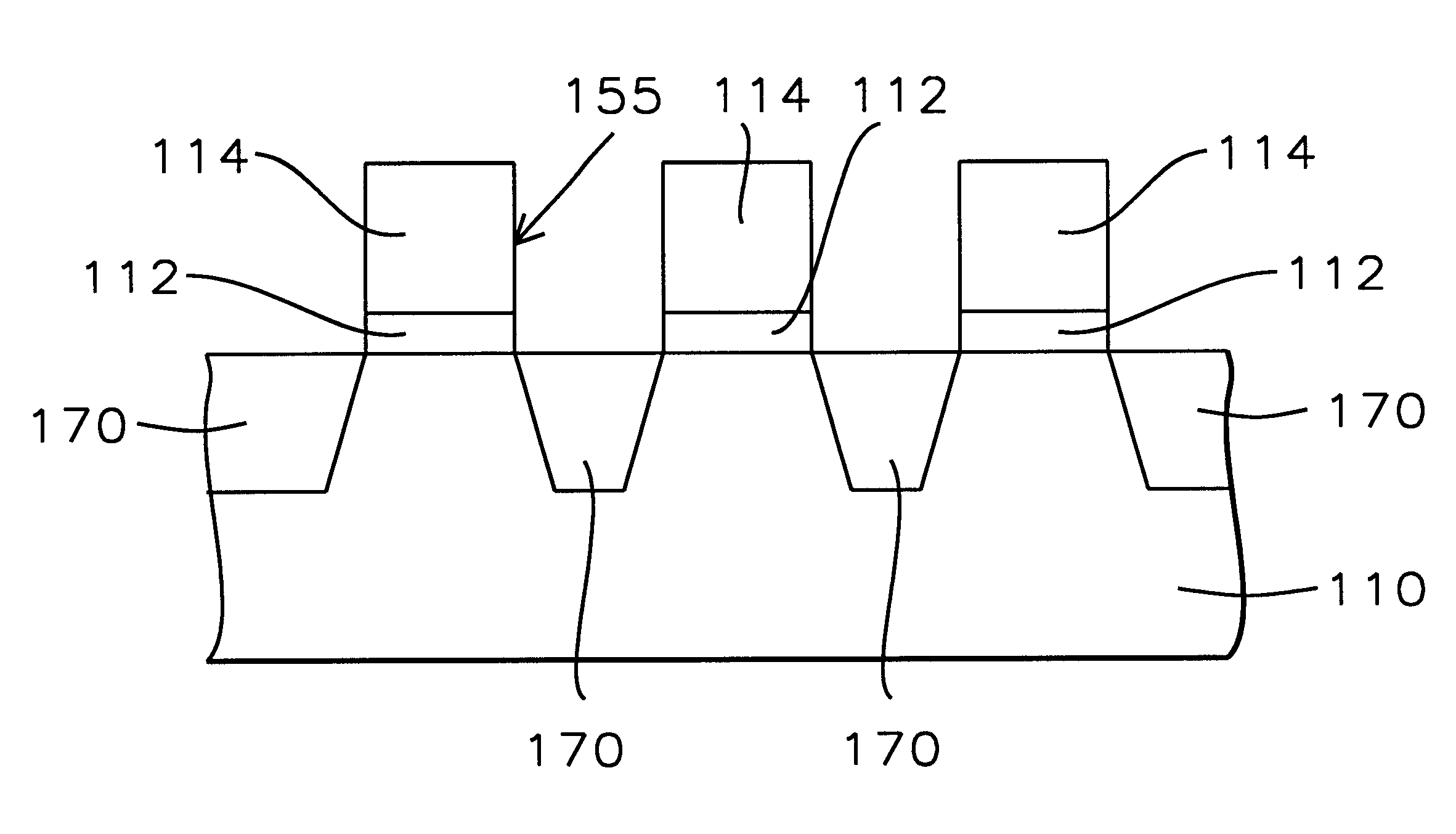 Method for forming a square oxide structure or a square floating gate structure without rounding effect