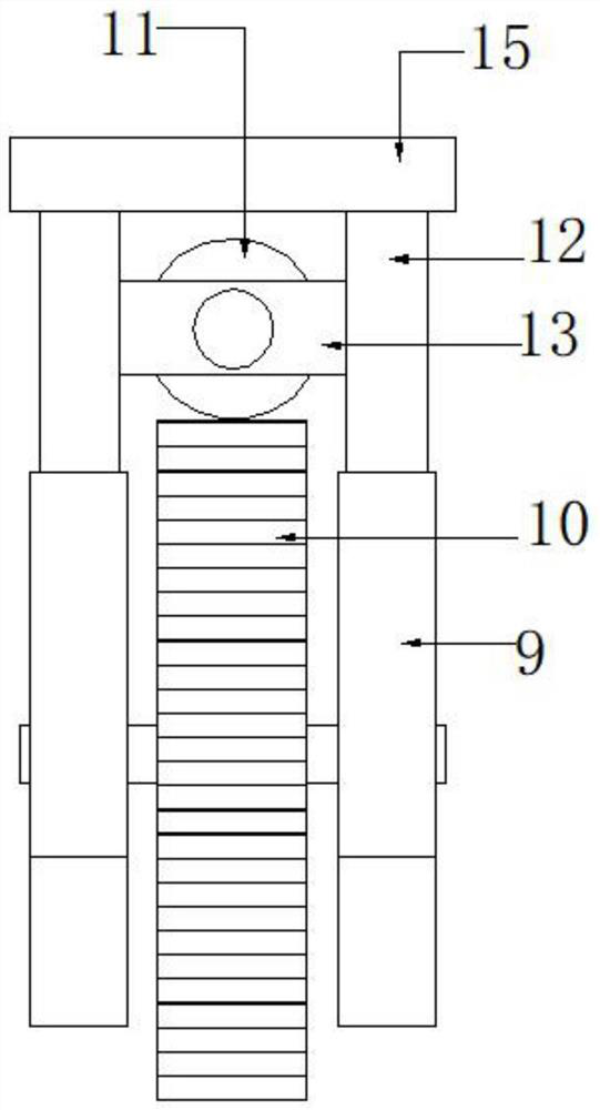 Building engineering board supporting device based on punching of multiple boards