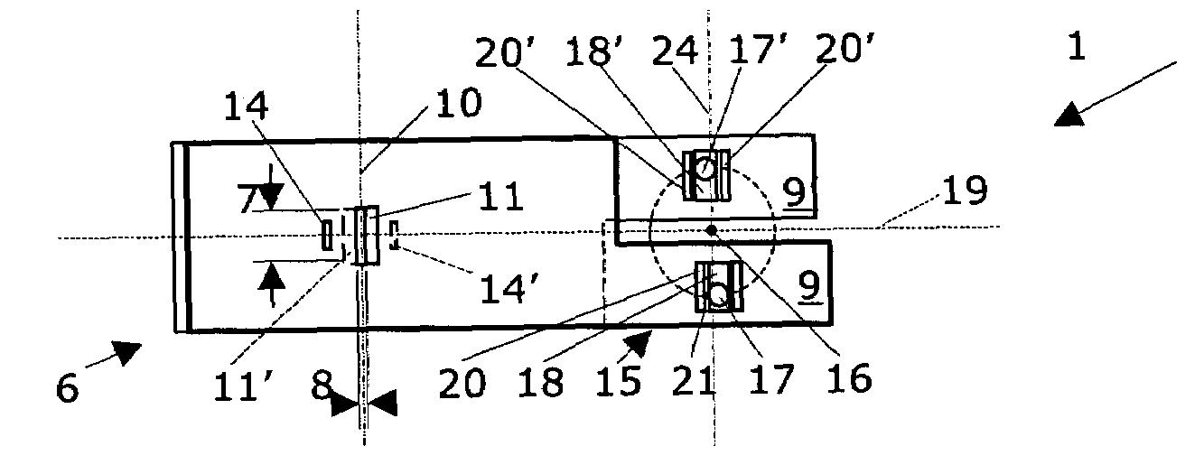 Arrangement and use of a slit diaphragm